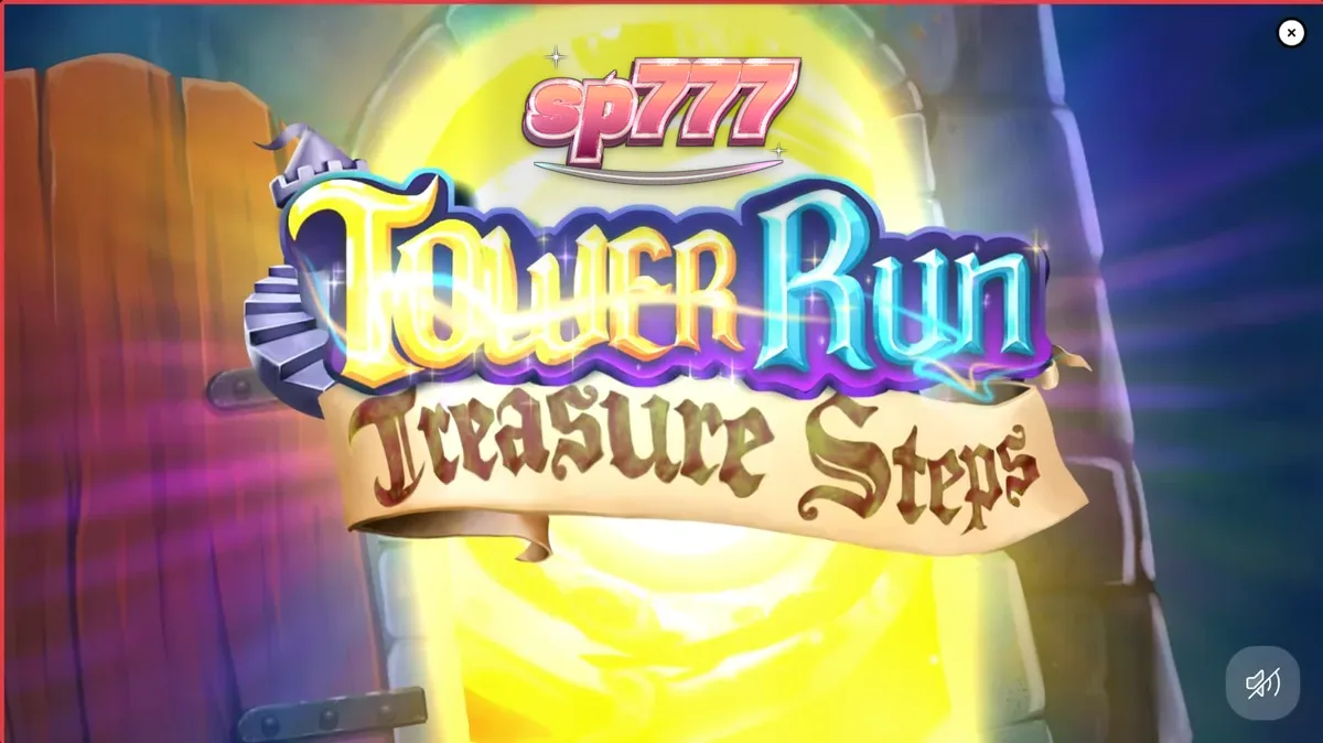 Tampilan visual retro pixel-art dari slot Tower Run Treasure Steps dengan karakter Bob mendaki menara.